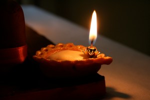 Diya made of marzipan