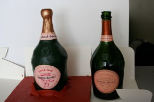 The cake and the bottle