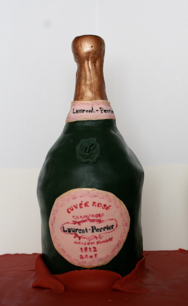 Champagne bottle cake