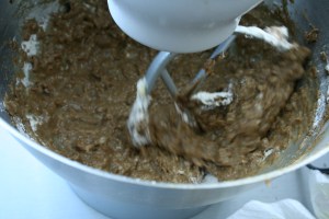 Mixing the batter