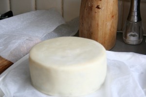 Cake covered in marzipan